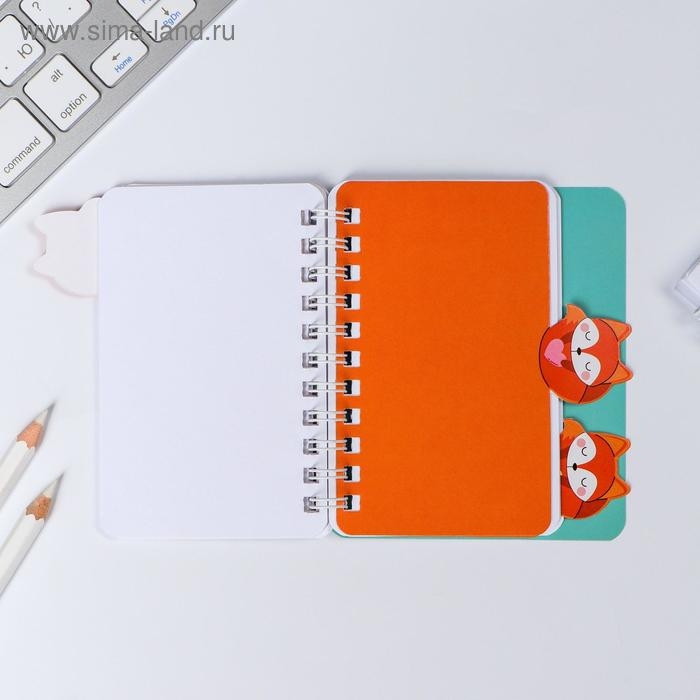 Блокнот с разделителями А7, 40 л &laquo;лиса&raquo;