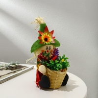 Подставка для цветов, на 1 горшок, d = 7,5 см, h = 7,5 см, МИКС, «Пугало», Greengo Подставка для цветов, на 1 горшок, d = 7,5 см, h = 7,5 см, МИКС, «Пугало», Greengo