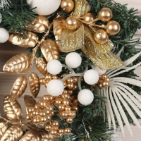 Венок новогодний d-34 см "Ветка ажурная"