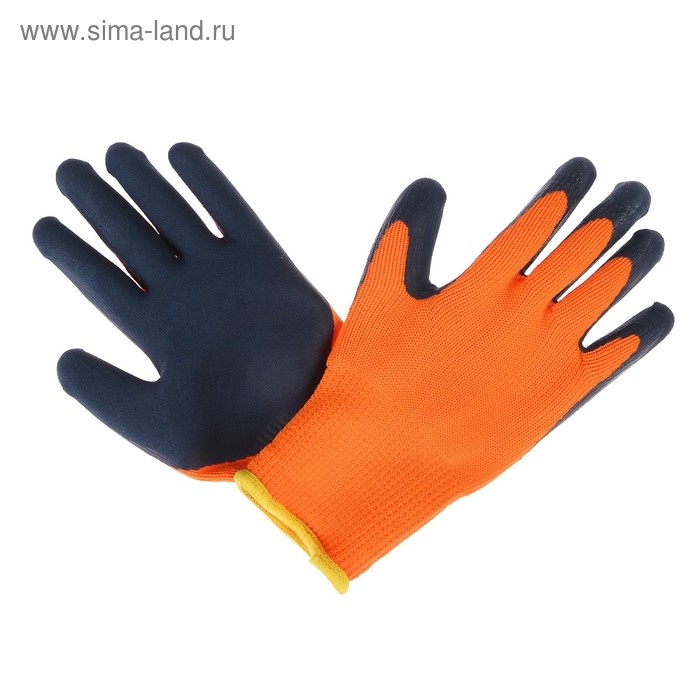 Перчатки садовые, нейлоновые, утеплённые до -20&deg;С, с двойным латексным обливом, размер 10, Greengo