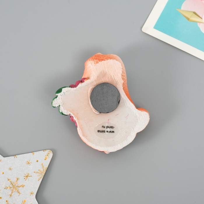 Магнит полистоун Магнит полистоун "Кобра с термометром овощем/фруктом" МИКС 5х2х7 см