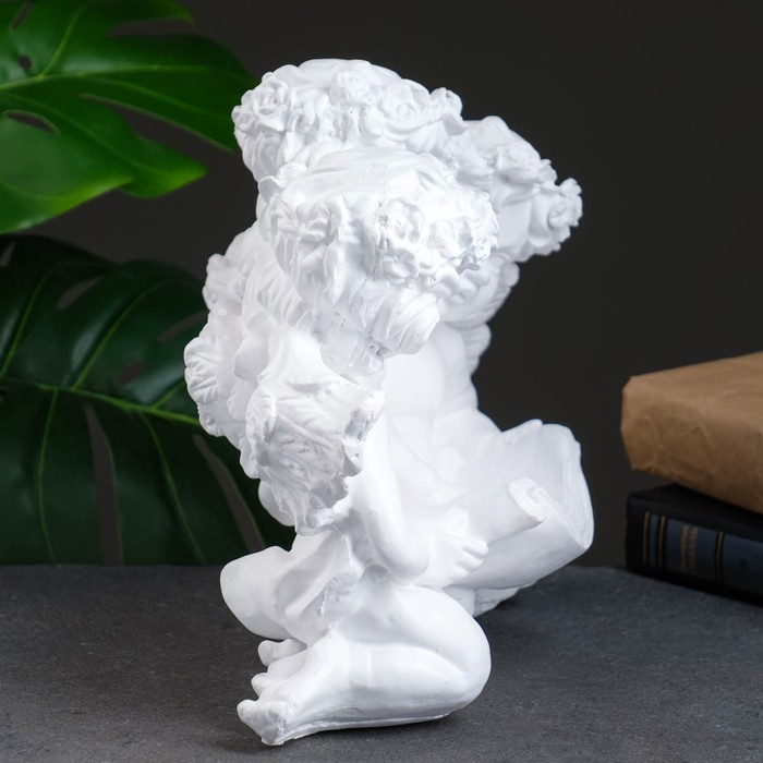 Фигурка гипс &laquo;Ангел тройной&raquo; белый 16&times;28&times;22 см