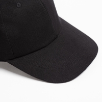 Кепка однотонная MINAKU, цвет чёрный, р-р 52-54 Кепка однотонная MINAKU, цвет чёрный, р-р 52-54