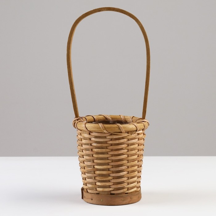 Корзина плетеная, 10,5 x 7 x 10/25,5 см, коричневая, ротанг Корзина плетеная, 10,5 x 7 x 10/25,5 см, коричневая, ротанг