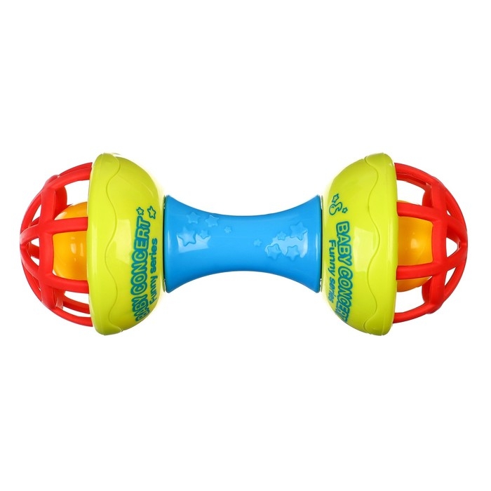 Погремушка &laquo;Гантелька яркая&raquo;, с эластичными элементами