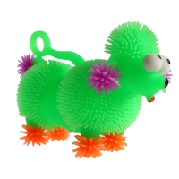 Мяч детский резиновый ёжка световой &laquo;Пудель&raquo;, цвета МИКС , в шоубоксе