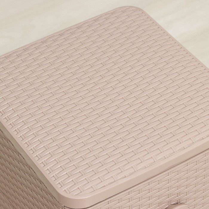 Комод 3-х секционный &laquo;Плетёнка&raquo;, 37,5&times;36&times;63 см, цвет какао