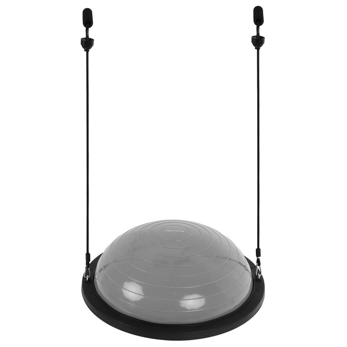 Полусфера BOSU гимнастическая ONLYTOP, с насосом, 58 х 25 см, цвет серый