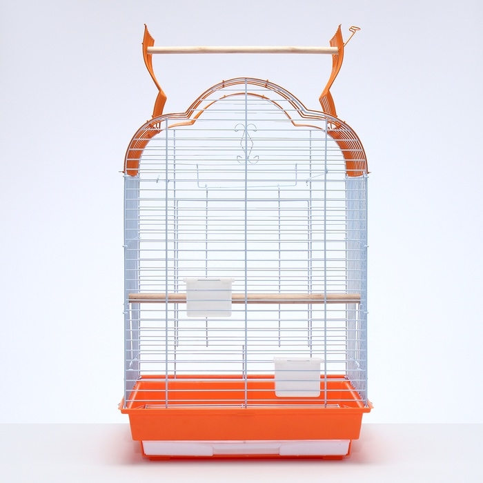 Клетка для птиц Bd-3/1o, раскрывающаяся крыша, 47,5 х 37 х 70 см, красная