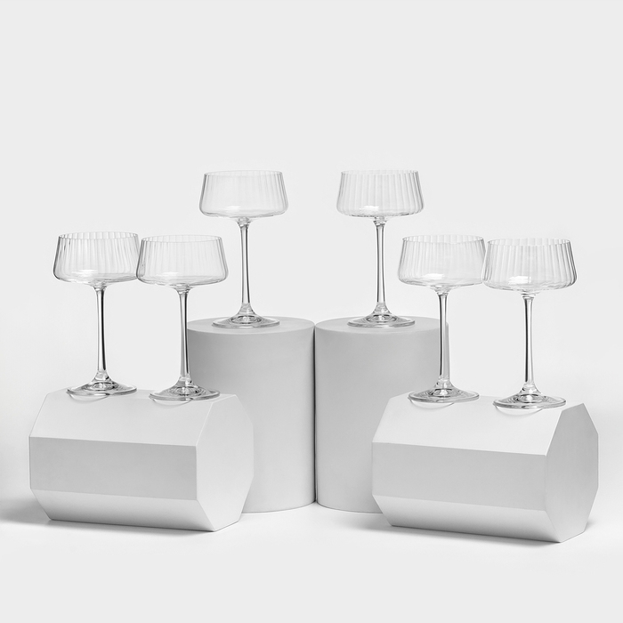 Набор стеклянных креманок «Экстра», 220 мл, 6 шт Набор стеклянных креманок «Экстра», 220 мл, 6 шт