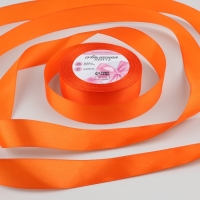 Лента атласная, 25 мм &times; 23 &plusmn; 1 м, цвет мандариновый №164