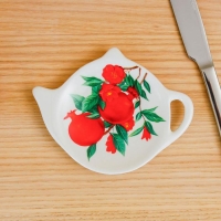 Подставка под чайный пакетик Доляна &laquo;Гранат&raquo;, 12&times;8,4 см