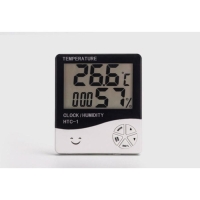 Часы - будильник электронные "Бируни" настольные с термометром, гигрометром, 10 х 10 см Часы - будильник электронные "Бируни" настольные с термометром, гигрометром, 10 х 10 см