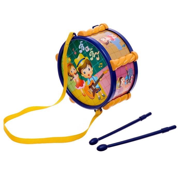 Барабан детский «Малышок», цвета МИКС Барабан детский «Малышок», цвета МИКС