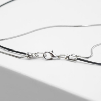 Кулон &laquo;Цепь&raquo; тотем, кольцо с иголкой, цвет чёрный в серебре, 70см