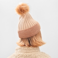 Шапка женская MINAKU, цвет песочный, размер 58-60