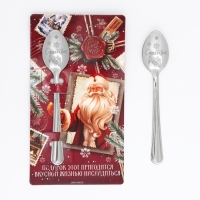 Ложка сувенирная на открытке &laquo;Новогодняя коллекция: Подарок этот пригодится&raquo;, 3 х 14 см
