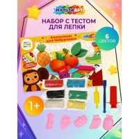Тесто для лепки и формочки &laquo;Апельсины для Чебурашки&raquo;, 6 цв. теста по 60 гр