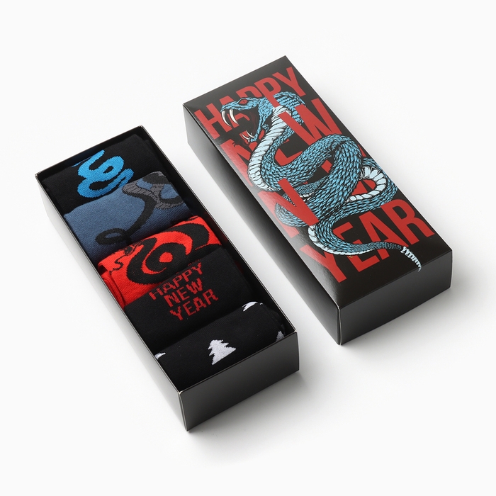 Набор мужских носков KAFTAN New year, р. 41-44 (27-29 см), 5 пар Набор мужских носков KAFTAN New year, р. 41-44 (27-29 см), 5 пар