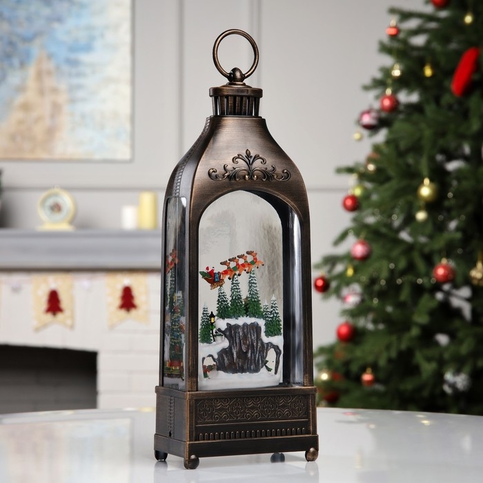 Фигура светодиодная &laquo;Новогодняя елка&raquo;, 36х12.8х6.5 см, музыка, батарейки ААх3 (не в комплекте), USB, свечение тёплое белое