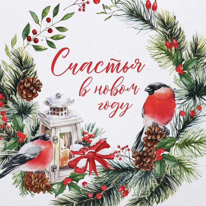 Коробка подарочная &laquo;Счастья в новом году&raquo;, 22 х 22 х 12 см, Новый год