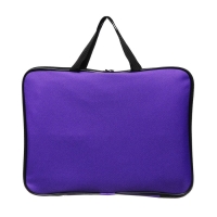 Папка с ручками текстильная А4, 360 х 270 х 20 мм, "Офис" 1Ш421, внутренний карман, фиолетовая