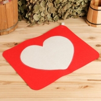 Коврик для бани "Сердце" МИКС Коврик для бани "Сердце" МИКС