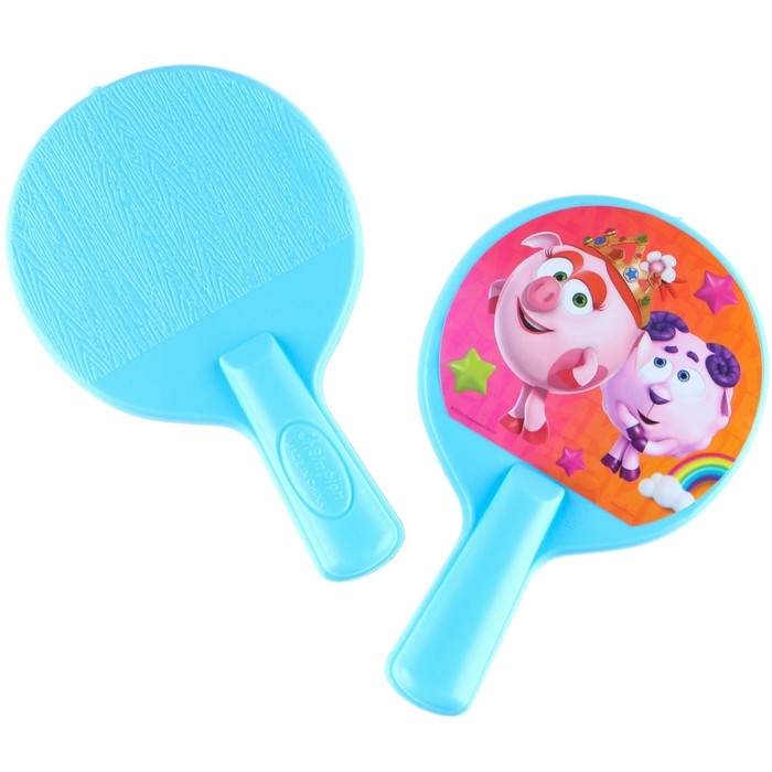 Набор игровой, ракетки 8&times;12 см и два мячика, Смешарики