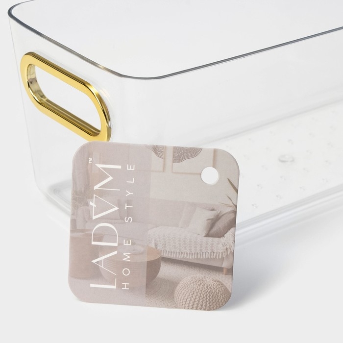 Контейнер для хранения &laquo;Нежность&raquo;, 28&times;11&times;9,5 см, цвет прозрачный