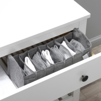 Органайзер для хранения белья Доляна, 7 ячеек, 35&times;15&times;13 см, цвет серый