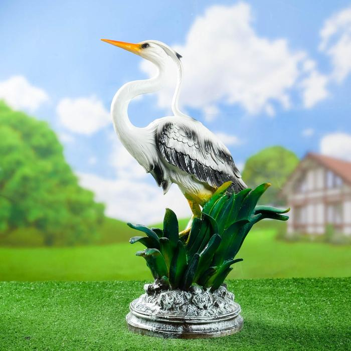 Садовая фигура "Цапля средняя" 30х25х52см