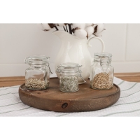 Банка стеклянная для хранения сыпучих продуктов Доляна &laquo;Квадрат&raquo;, 110 мл, 5,5&times;8 см, с бугельным замком