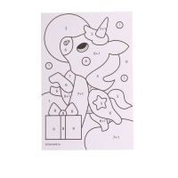 Открытка - фреска своими руками на новый год &laquo;Единорог&raquo;, новогодний набор для творчества