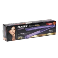 Выпрямитель Centek CT-2020, 60 Вт, керамическое покрытие, 125х25 мм, до 230&deg;С, фиолетовый