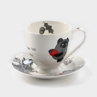 Чайная пара фарфоровая &laquo;Винни Пух&raquo;, кружка 440 мл