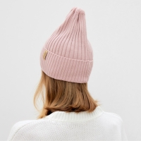 Шапка женская MINAKU "Трюфель" цвет пудра, размер 54-56 Шапка женская MINAKU "Трюфель" цвет пудра, размер 54-56