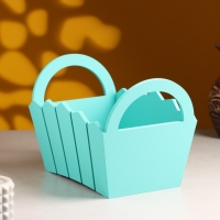 Кашпо деревянное 25×16×17 см "Мария", ручки боковые, МДФ, Тиффани Кашпо деревянное 25×16×17 см "Мария", ручки боковые, МДФ, Тиффани