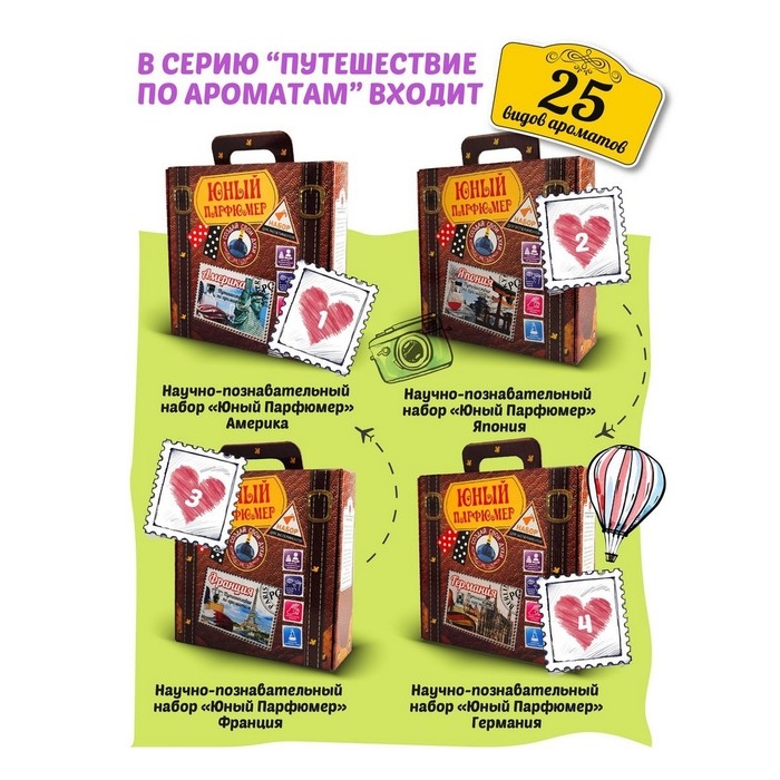 Набор &laquo;Юный Парфюмер&raquo; &laquo;Путешествие по ароматам&raquo; &laquo;Италия&raquo;