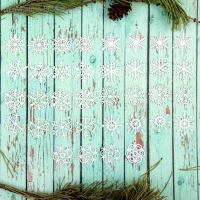 Набор для новогоднего декора "Снежинки", фетр, размер снежинки &mdash; 3,5 см, 36 шт.