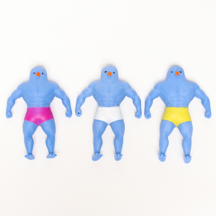 Мялка-тянучка &laquo;Утка атлет&raquo; с песком, виды МИКС