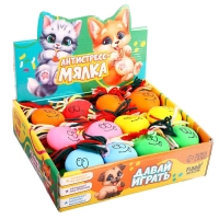 Антистресс сквиш мялка капитошка &laquo;Давай играть!&raquo;, с мукой, цвета МИКС, в шоубоксе