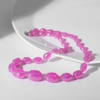 Бусы &laquo;Классика&raquo; овалы на увеличение, цвет радужно-малиновый, 45 см