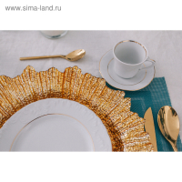 Тарелка - блюдо подстановочное Magistro «Сияние», d=33 см, цвет золотой Тарелка - блюдо подстановочное Magistro «Сияние», d=33 см, цвет золотой