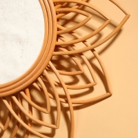 Зеркало настенное, 60х60х3 см, ротанг