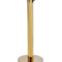 Стойка ограждения зол с вытяжной лентой-470см КРАСНАЯ,высота-90см,d-11см,напольный d-35см Стойка ограждения зол с вытяжной лентой-470см КРАСНАЯ,высота-90см,d-11см,напольный d-35см