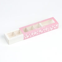 Коробка под 5 конфет с ячейками &laquo;Будь счастлива&raquo;, 21 х 3.3 х 5.8 см