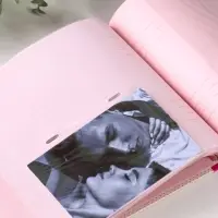 Фотоальбом 200 фото 10X15cм, "Зайка с бантиком", бум.карм.цвет.с мемо, клеевой пер-т