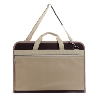 Папка для чертежей и рисунков для художников А3, 450 х 320 х 30 мм, с ручками, каркасная, с карманом, коричневая/бежевая, Estado