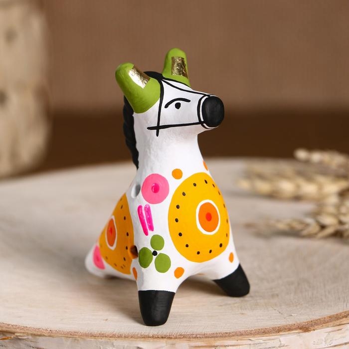 Дымковская игрушка &laquo;Свистулька Лошадка&raquo; 8&times;9&times;4 см, микс