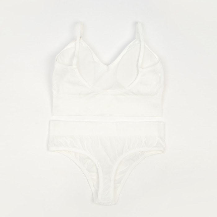 Комплект женский (топ, трусы) цвет белый, размер 42-44